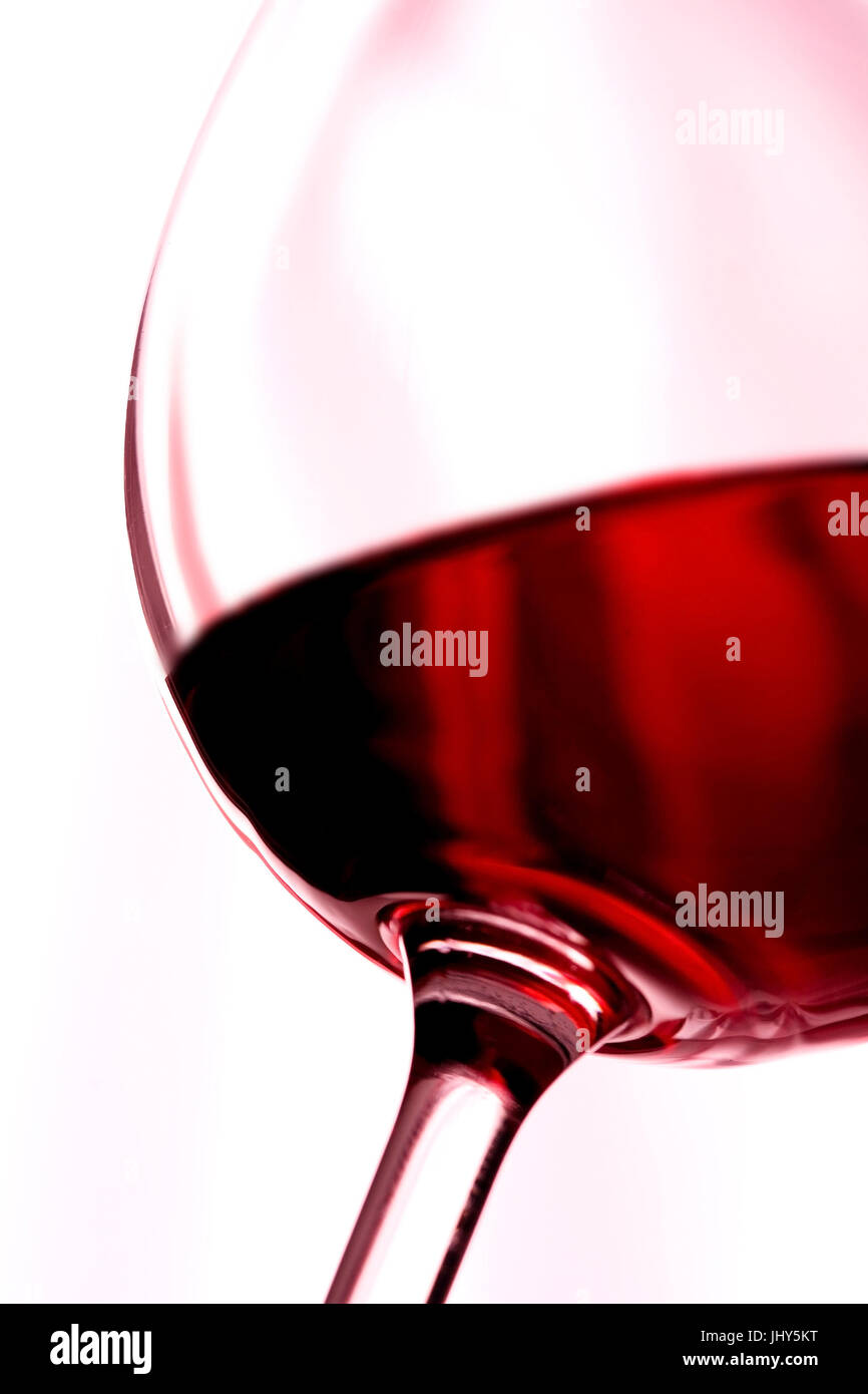 Wineglass - red wine -, Weinglas - Rotwein - Stock Photo