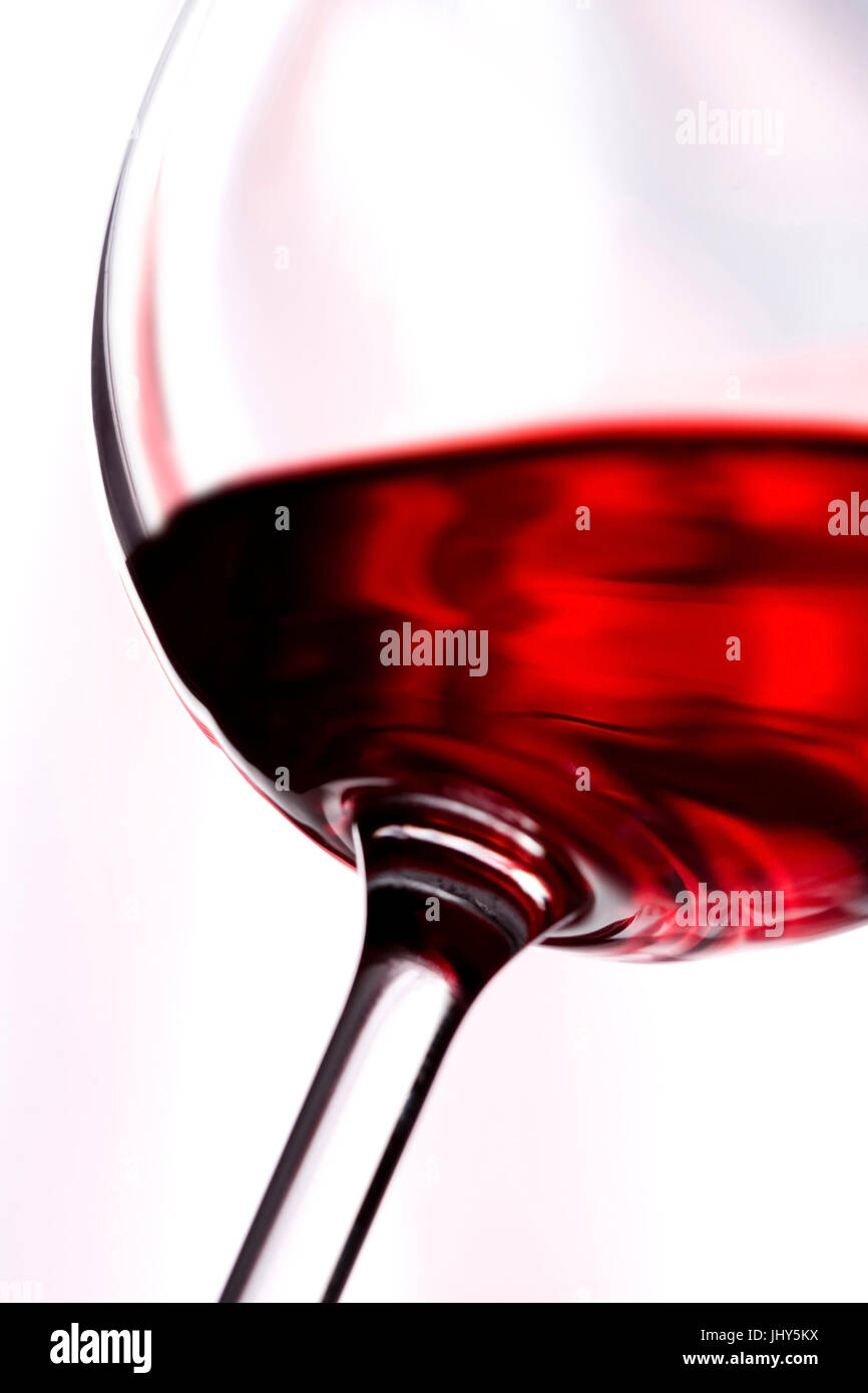 Wineglass - red wine, Weinglas - Rotwein Stock Photo