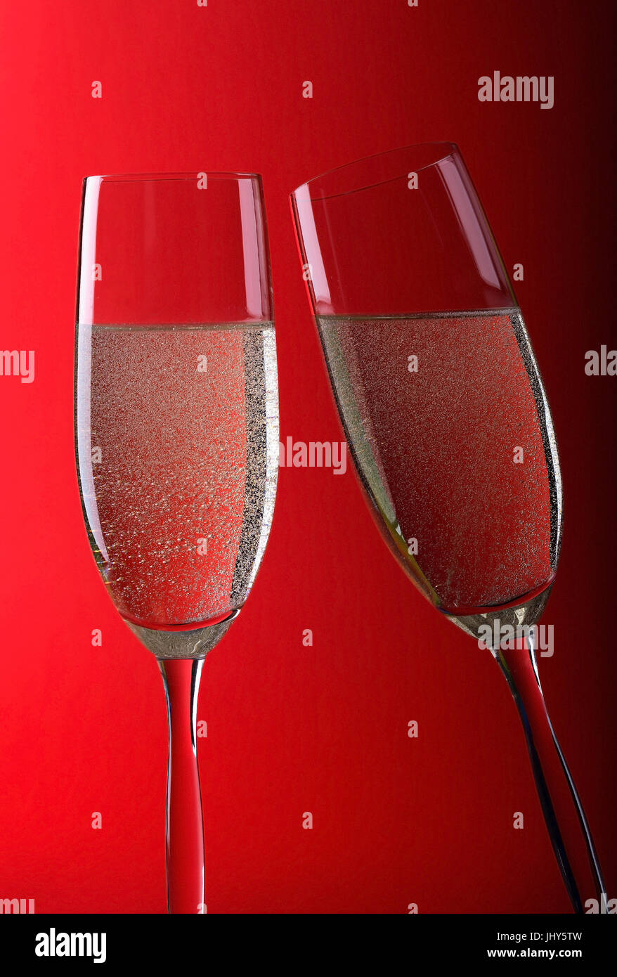 Champagne glasses, Sektglaeser Stock Photo