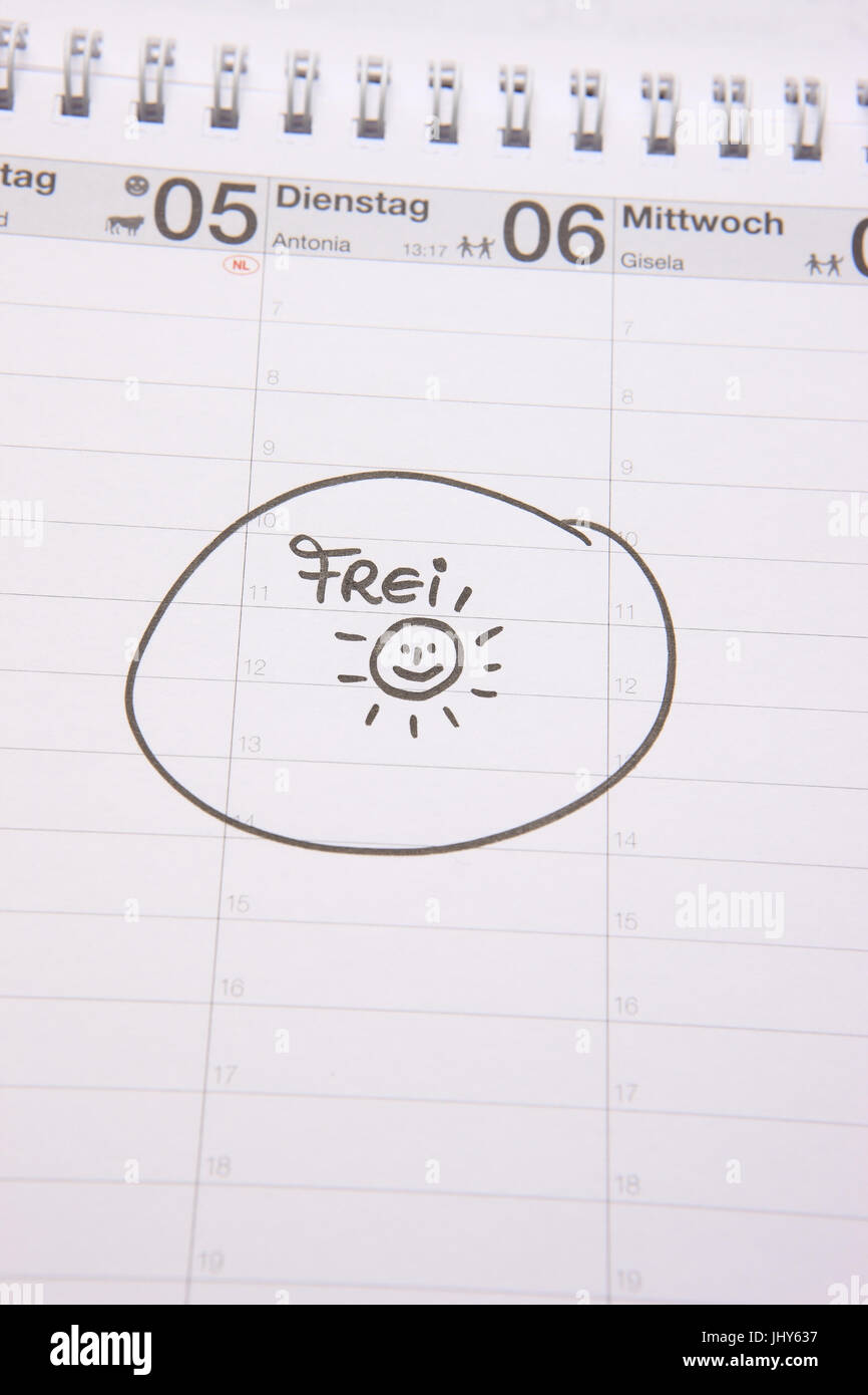 Weekly calendars hi-res stock photography and images - Alamy