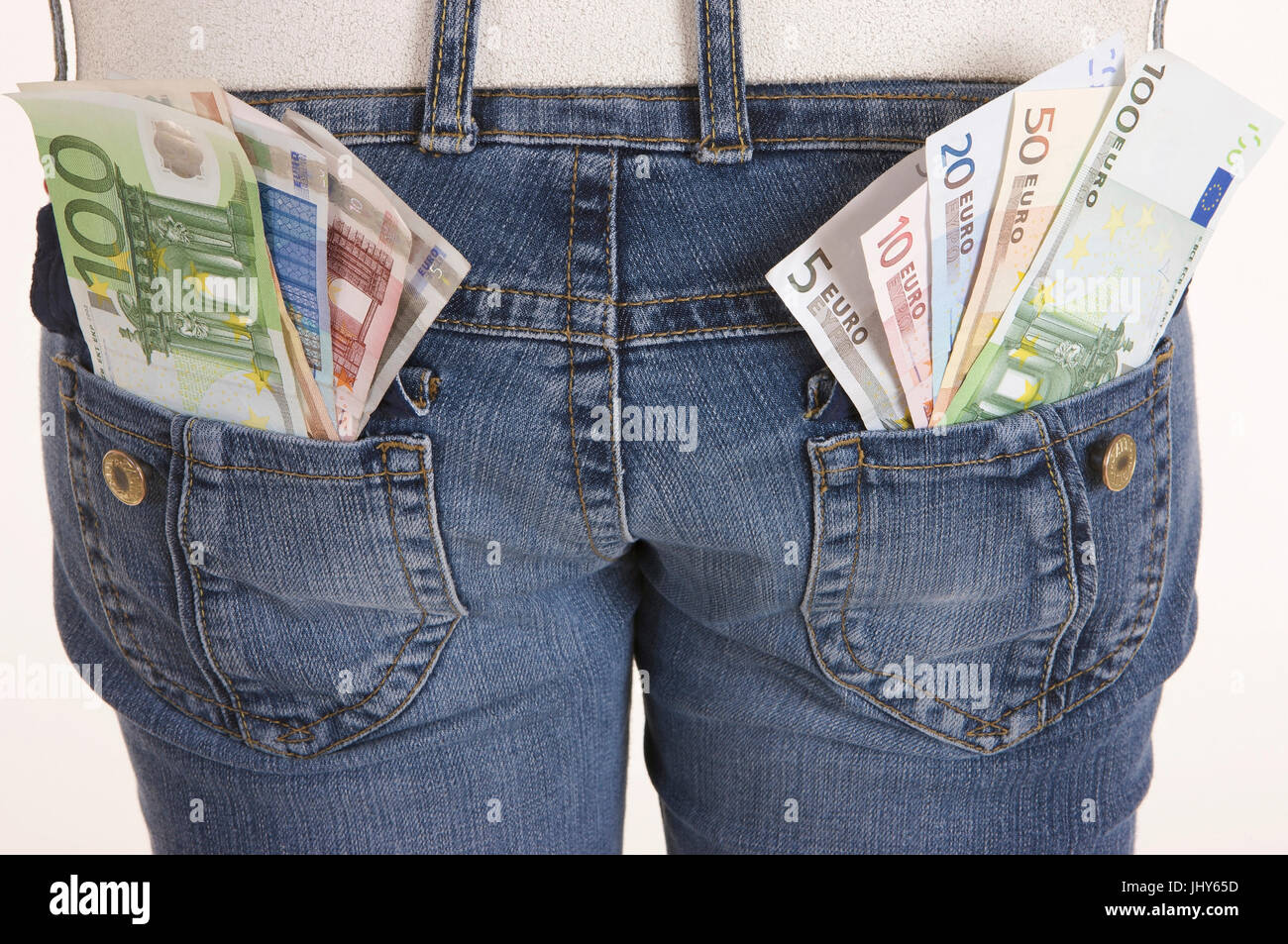 Pocket money - pocket money one, Taschengeld - pocket-money Stock Photo