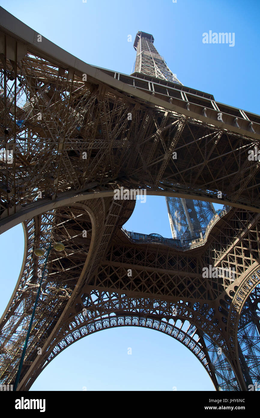 Eiffel Tower, Paris, France - Eiffel Tower, Paris, France, Eiffelturm, Frankreich - Eiffel Tower Stock Photo