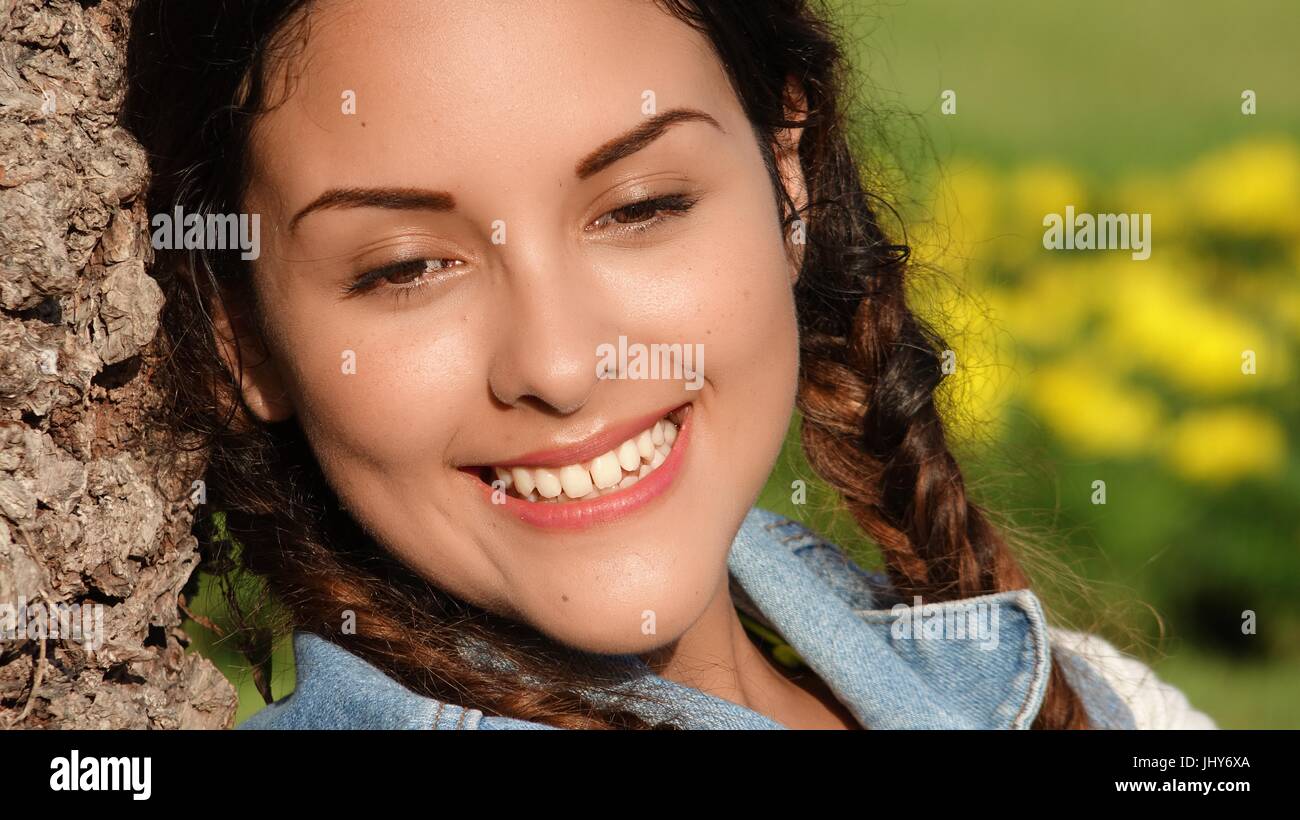 Girl Teenager And Happiness Stock Photo