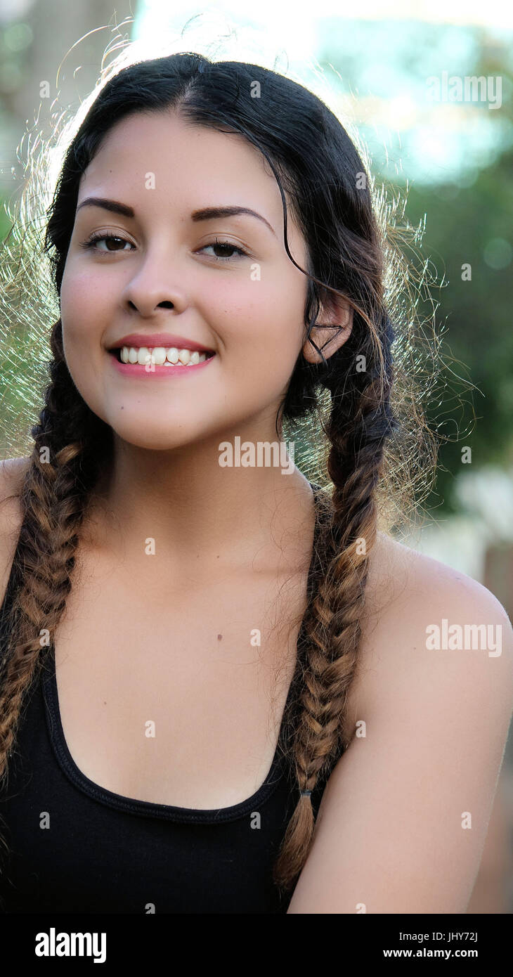 Young Girl Smiling Stock Photo - Alamy