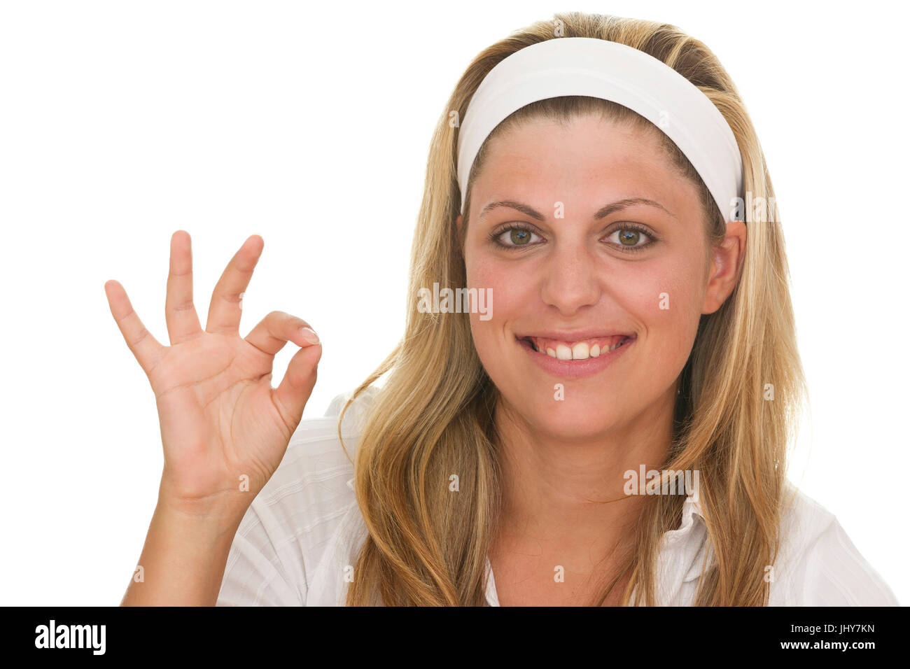 Young woman, has an eye - Young woman, really, Junge Frau, spitze - Young woman, super Stock Photo