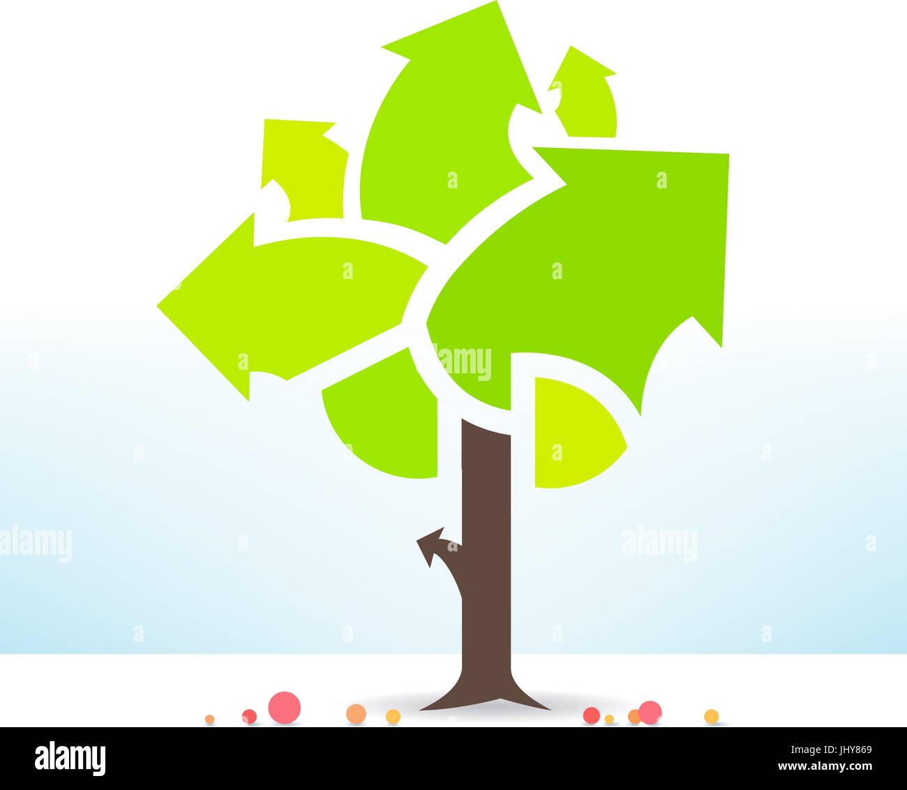 Business tree is fruitful Stock Vector