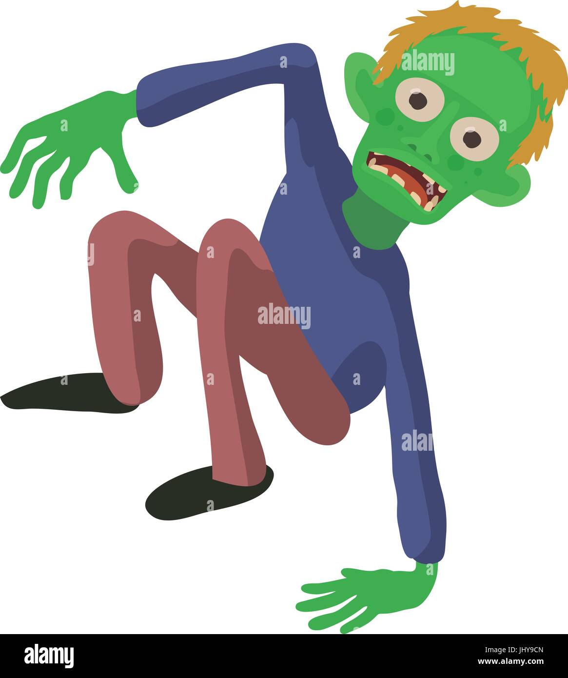 Zombie on the floor icon, cartoon style Stock Vector Image & Art - Alamy