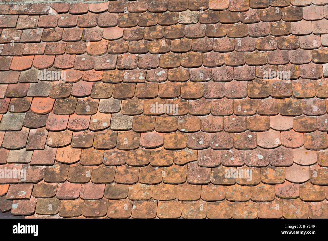 Roofing tile, daring wrestler chapel, Lower Austria, Austria - Roof, chapel of daring ring, Lower Austria, Austria, Dachziegel, Kuehnringer Kapelle, N Stock Photo
