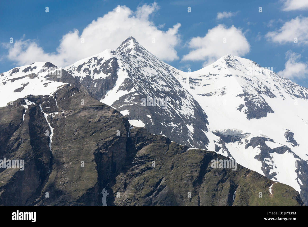 Sonnenwelleck and Fuscher cirque head, national park high tanners, Salzburg, Austria - Summits of Sonnenwelleck and Fuscher cirque head, Nationwide pa Stock Photo