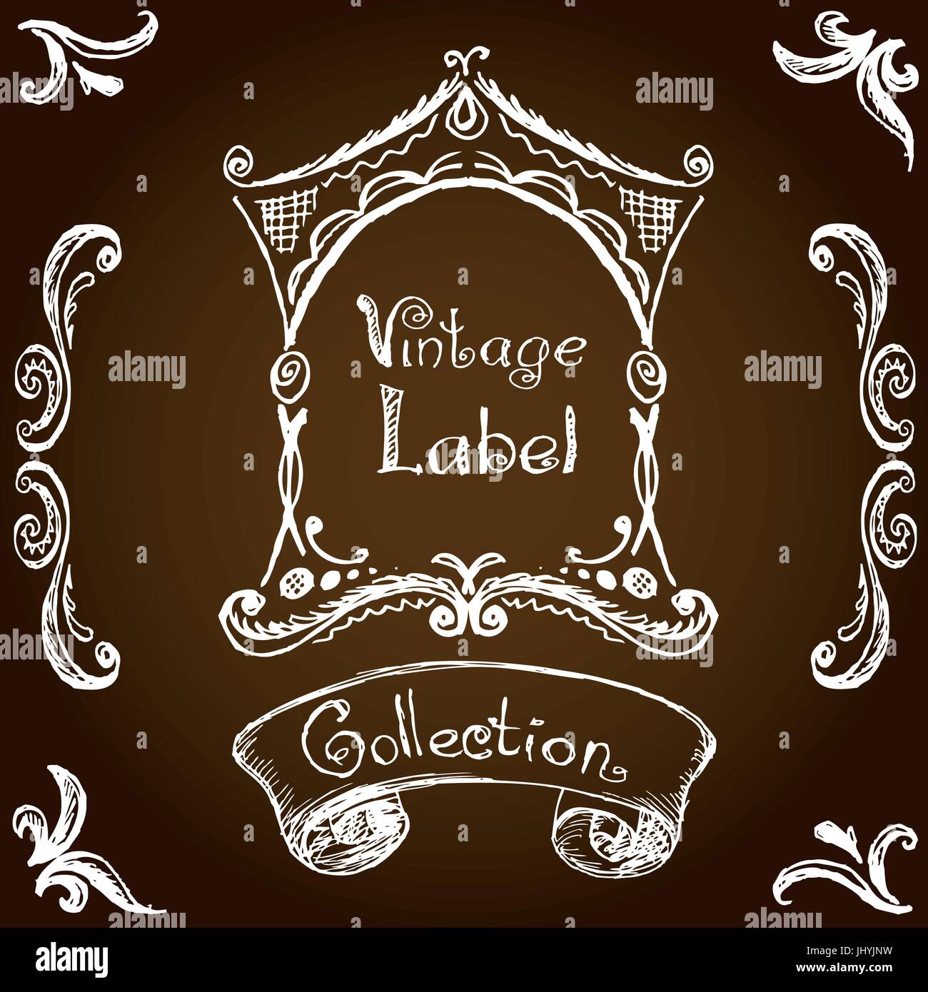 vintage label, hand drawing, vector Stock Vector Image & Art - Alamy