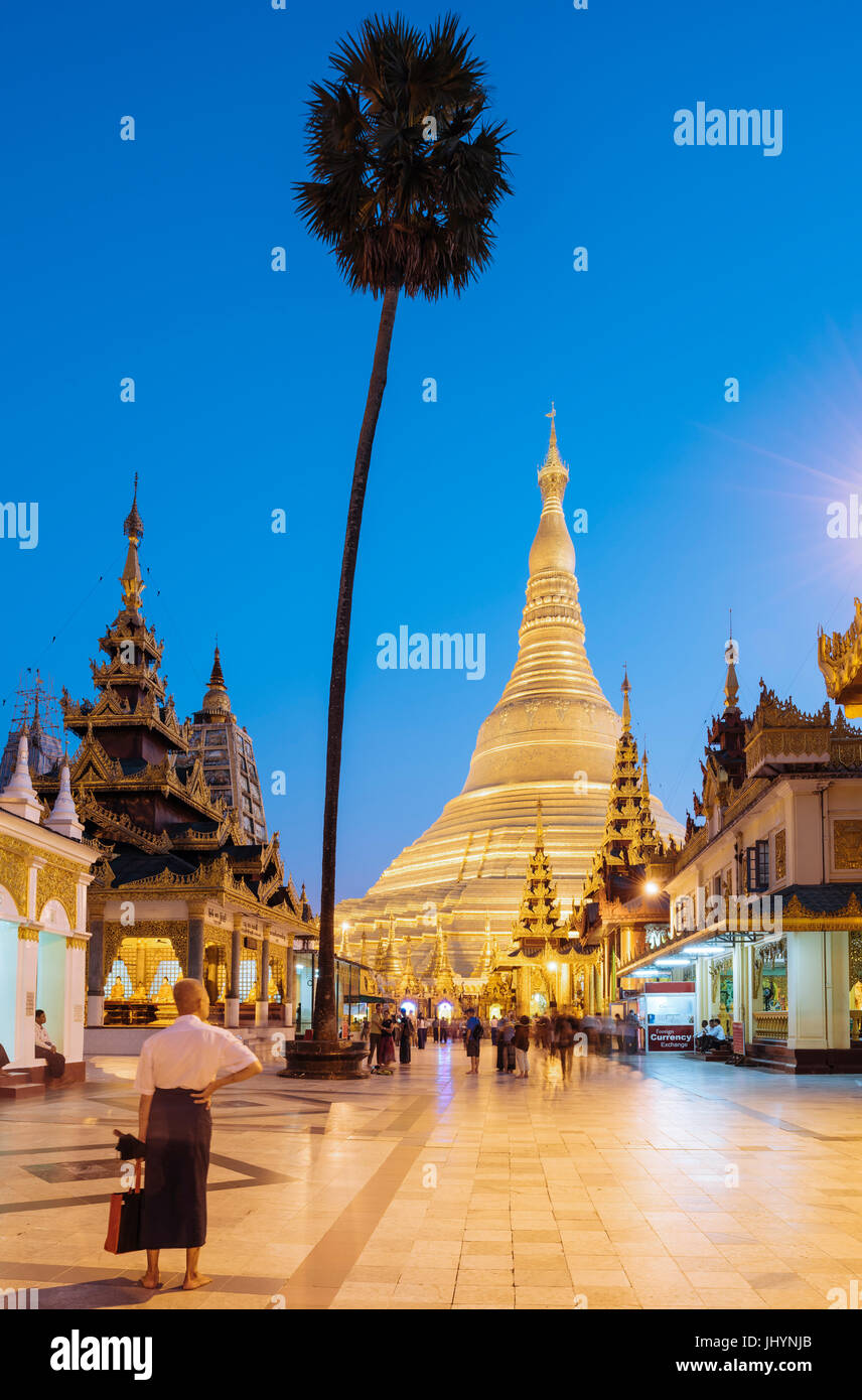 Shwedagon Pagoda, Yangon (Rangoon), Myanmar (Burma), Asia Stock Photo