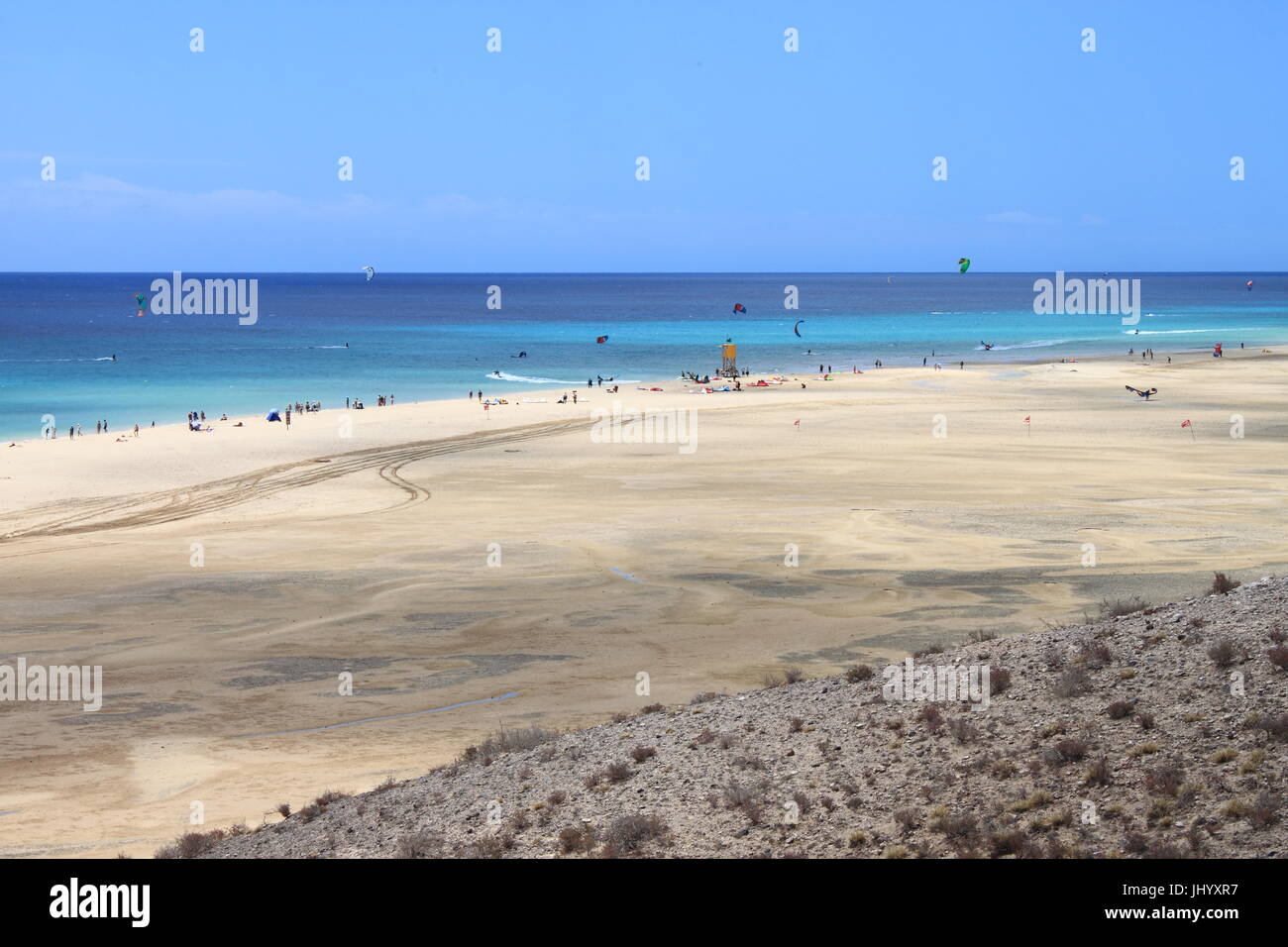 Sotavento Beach in Fuerteventura, Canary Islands, Spain Stock Photo