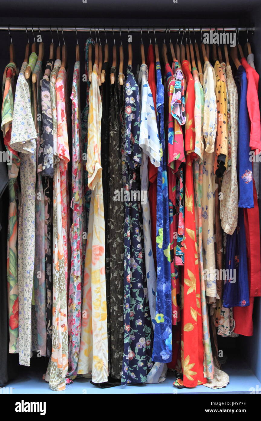 Female clothes in a fashion shop Stock Photo Alamy