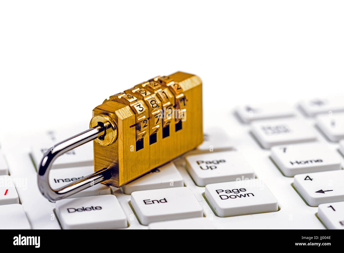 Golden color numlock on computer keyboard Stock Photo - Alamy