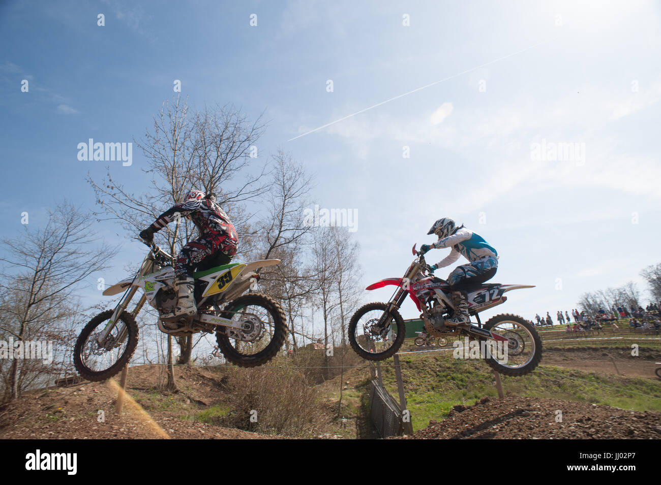 Motocross racing Stock Photo