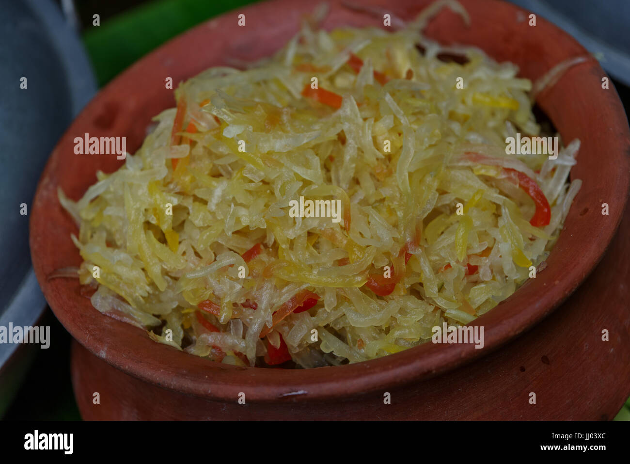 Filipino side dish Atsarang Papaya (pickled papaya Stock Photo Alamy