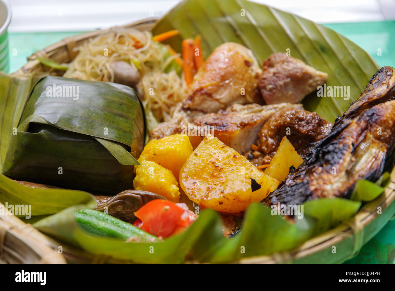 Filipino traditional set meal for Party Stock Photo