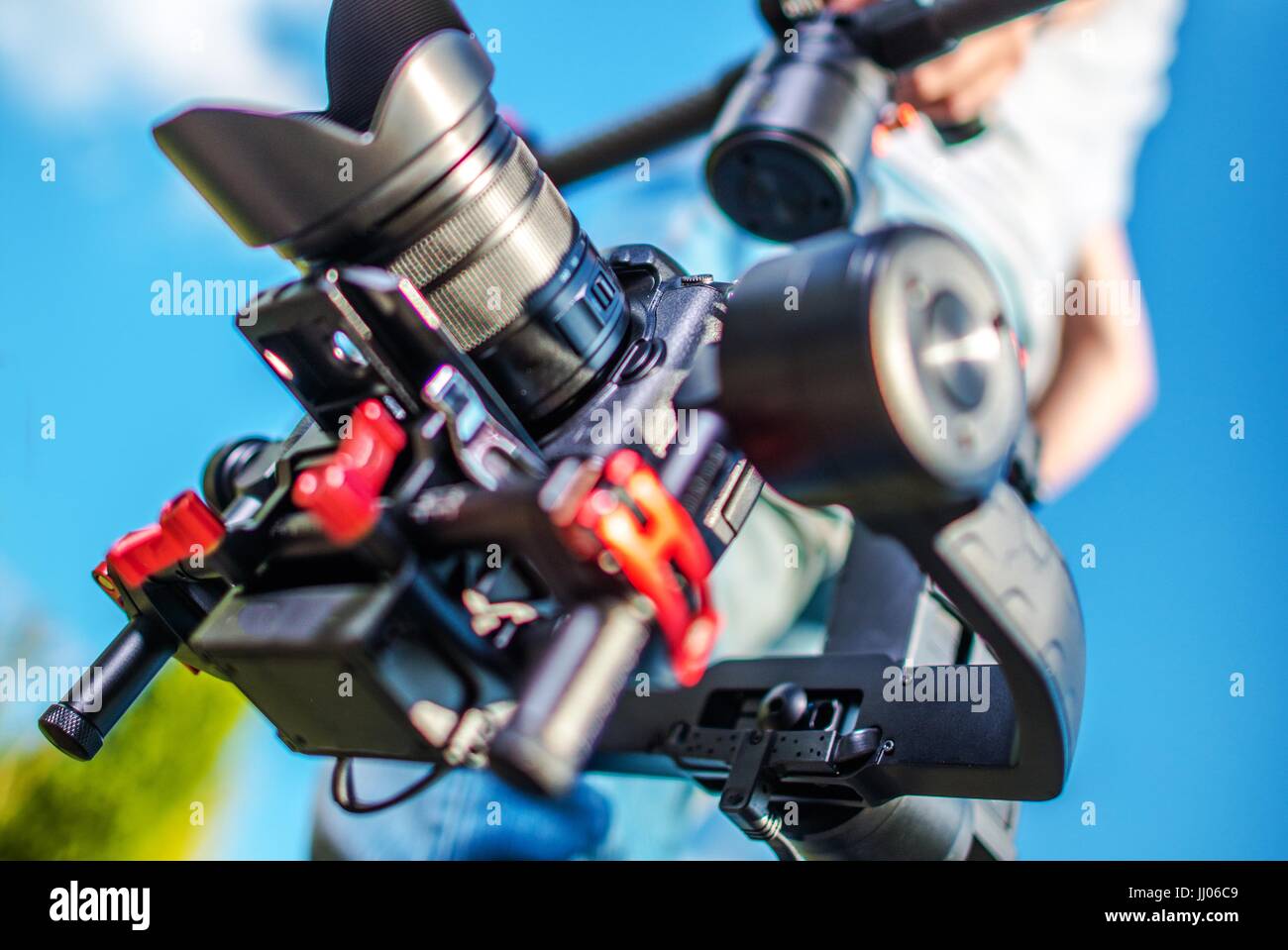 Video Camera Stabilization System. Video and Film Production DSLR