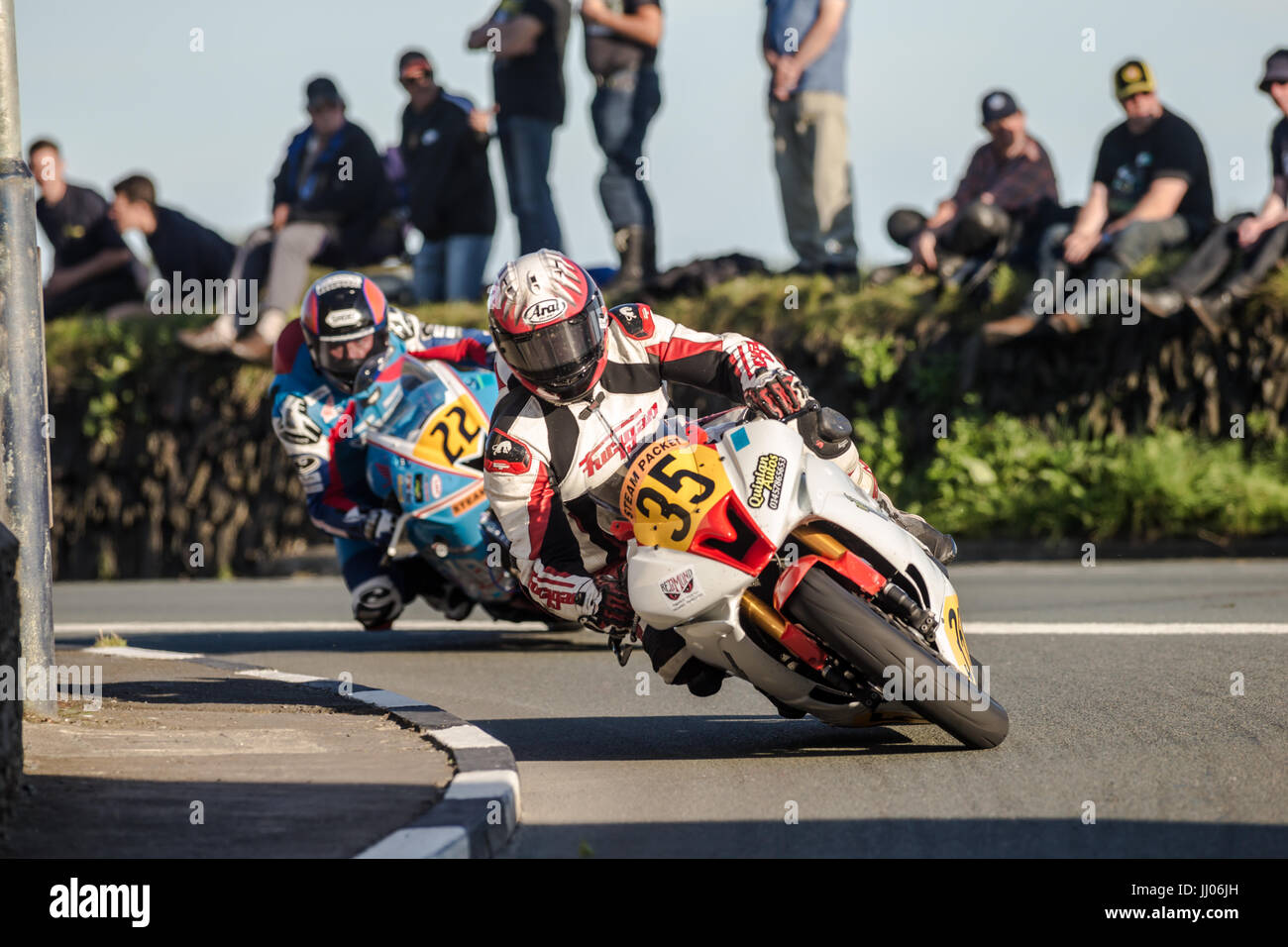 Road racing action from the Southern 100 road races 2017, Isle of Man ...