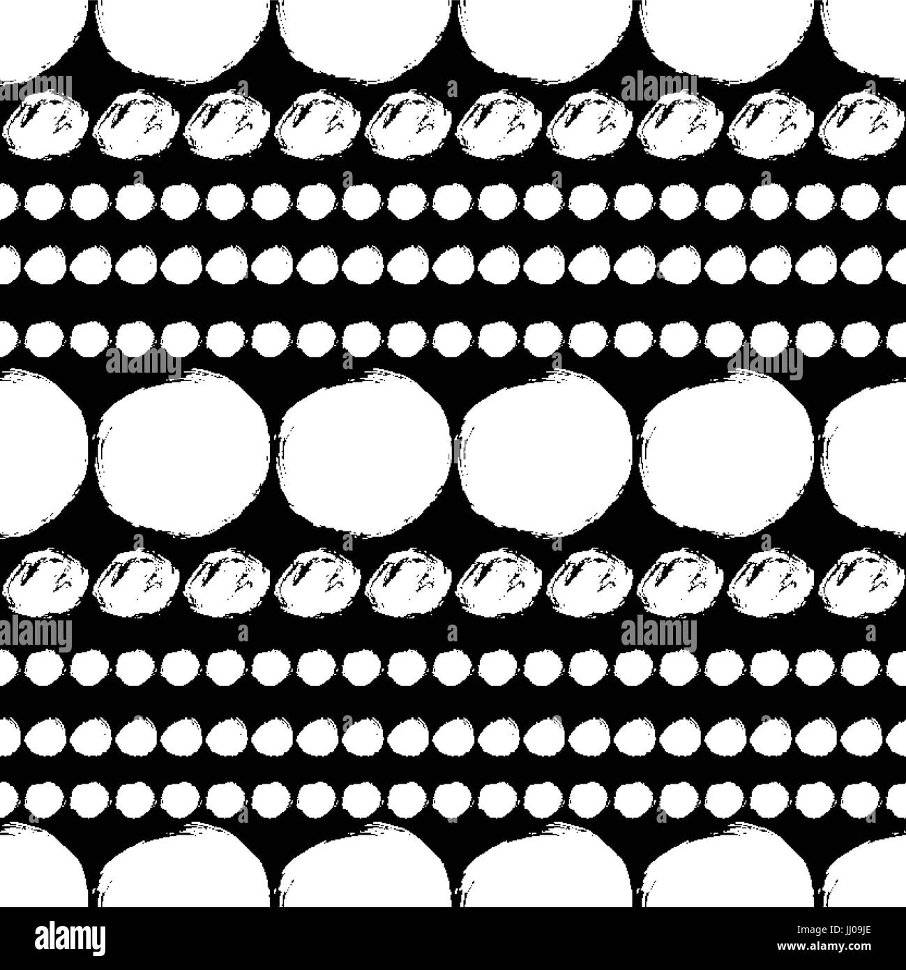 Seamless black and white pattern with circles Stock Vector Image & Art ...