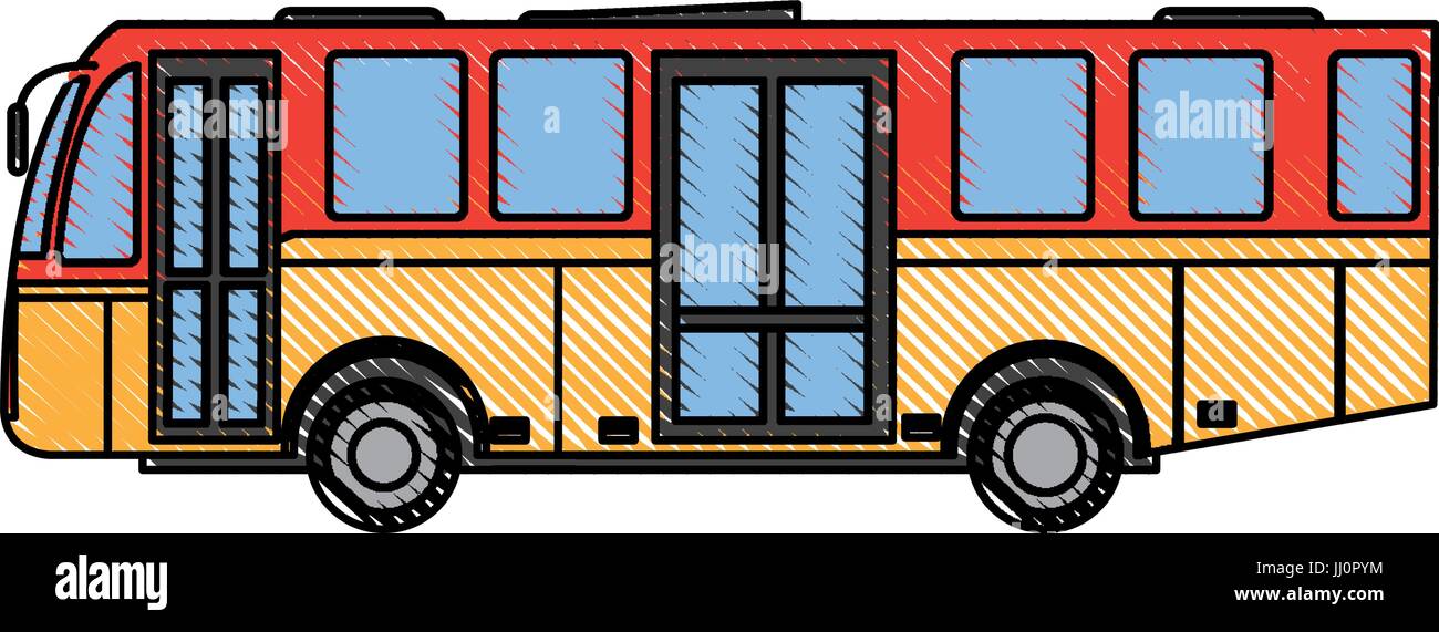 Bus Distance Vector modern public transport bus city transit shorter distance Stock Vector ...