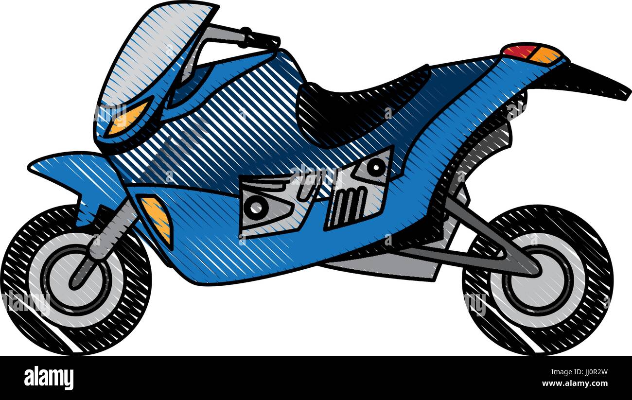 racing motorcycle speed extreme action motor side view Stock Vector ...