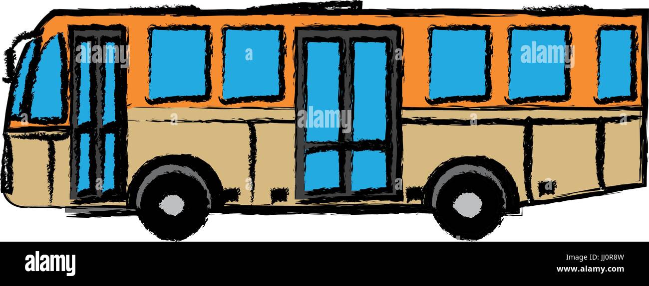 Bus Distance Vector modern public transport bus city transit shorter distance Stock Vector ...