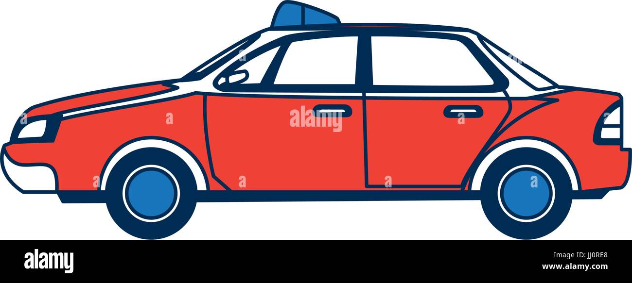 police car radio mobile patrol with rooftop flashing lights a siren