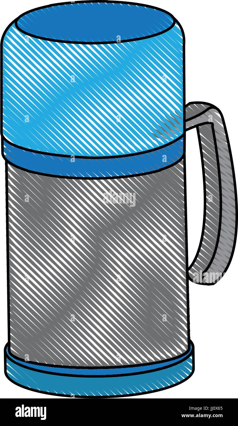 thermo flask bottle beverage handle object Stock Vector Image & Art Alamy