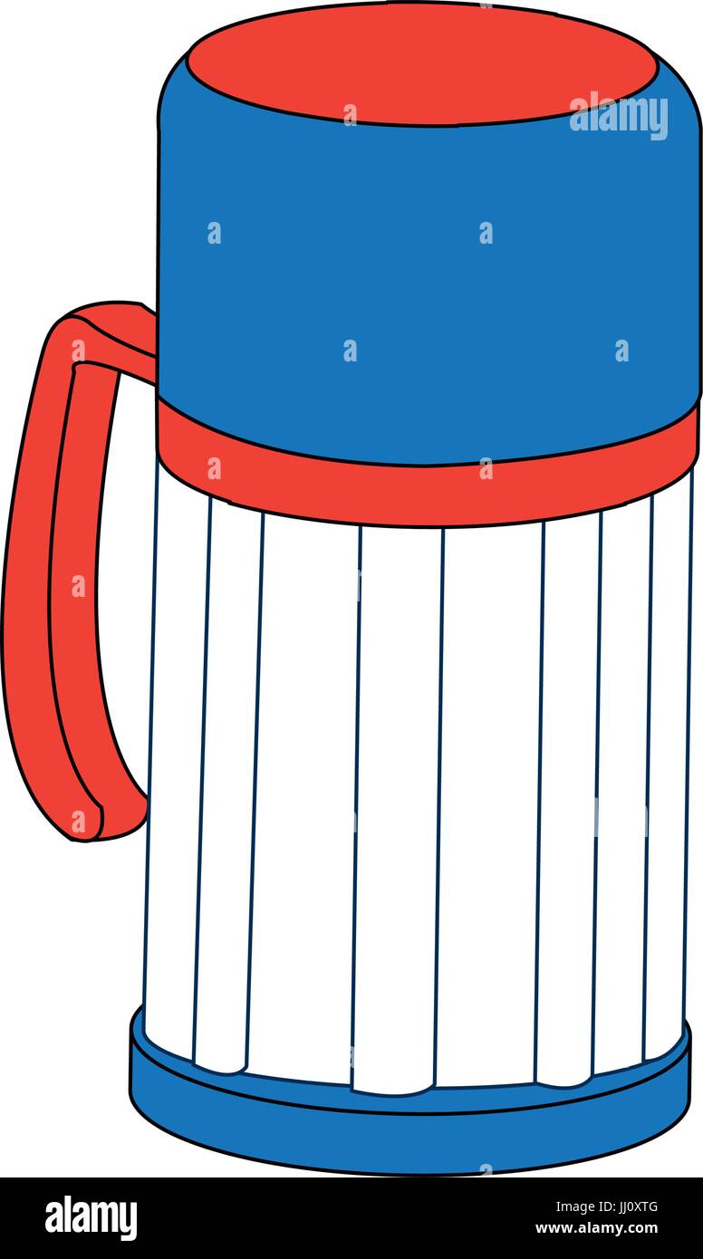 thermo flask bottle beverage handle object Stock Vector Image & Art Alamy