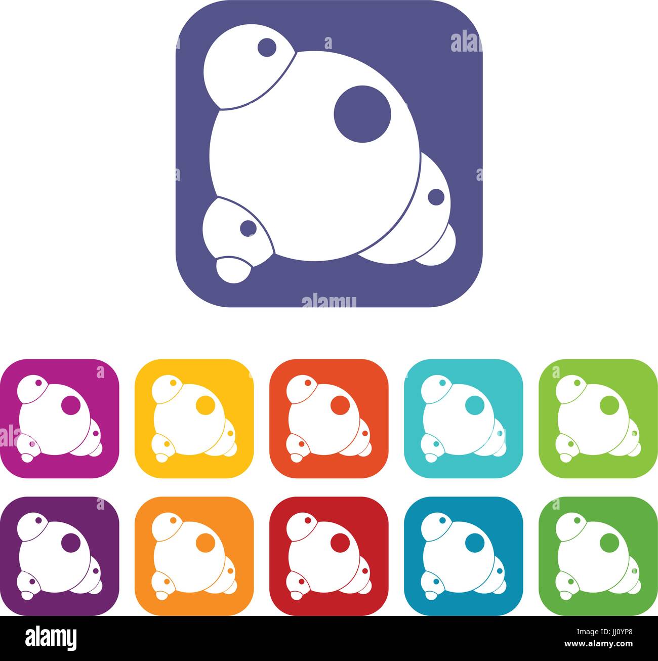 Chemical and physical molecules icons set flat Stock Vector Image & Art ...