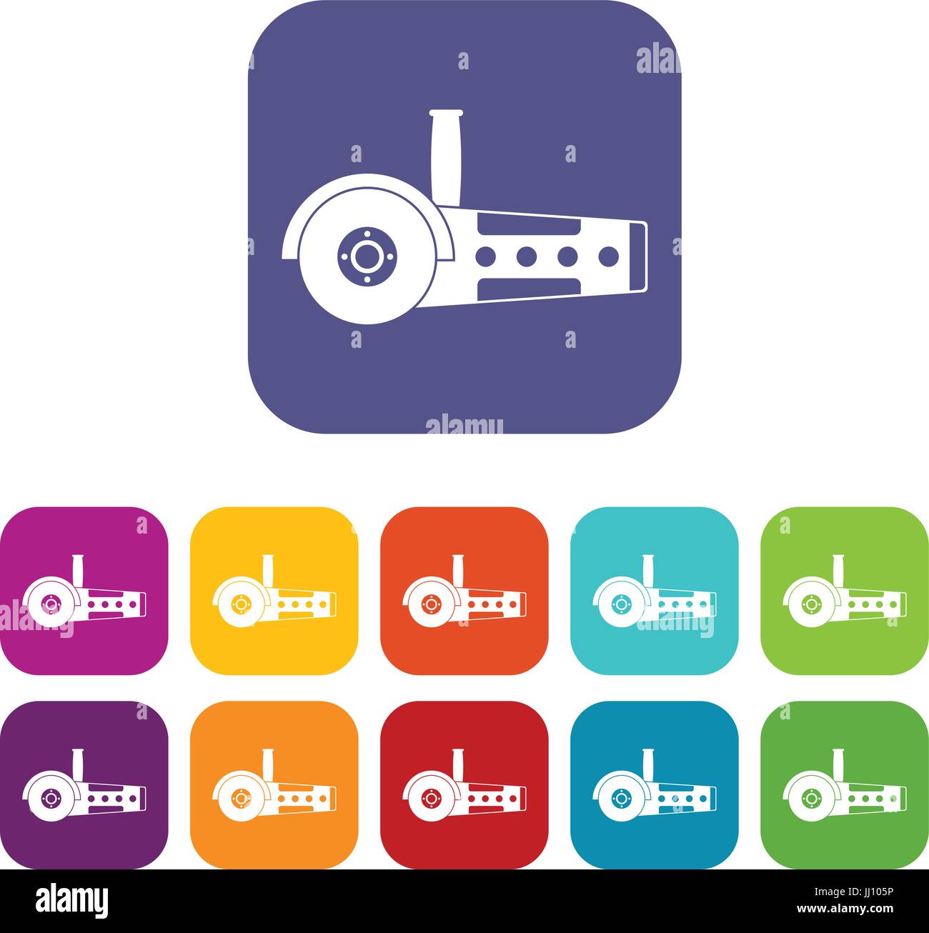 Circular saw icons set flat Stock Vector Image & Art - Alamy