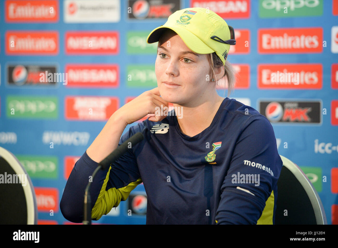 South Africa cricket captain Dane van Niekerk during a press conference