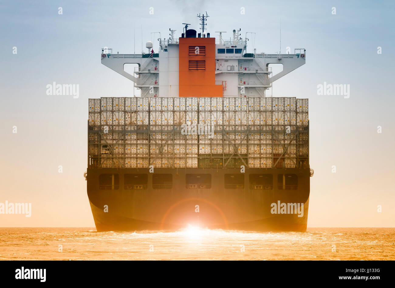 International Container Cargo ship for logistic import export concept of transport industry Stock Photo