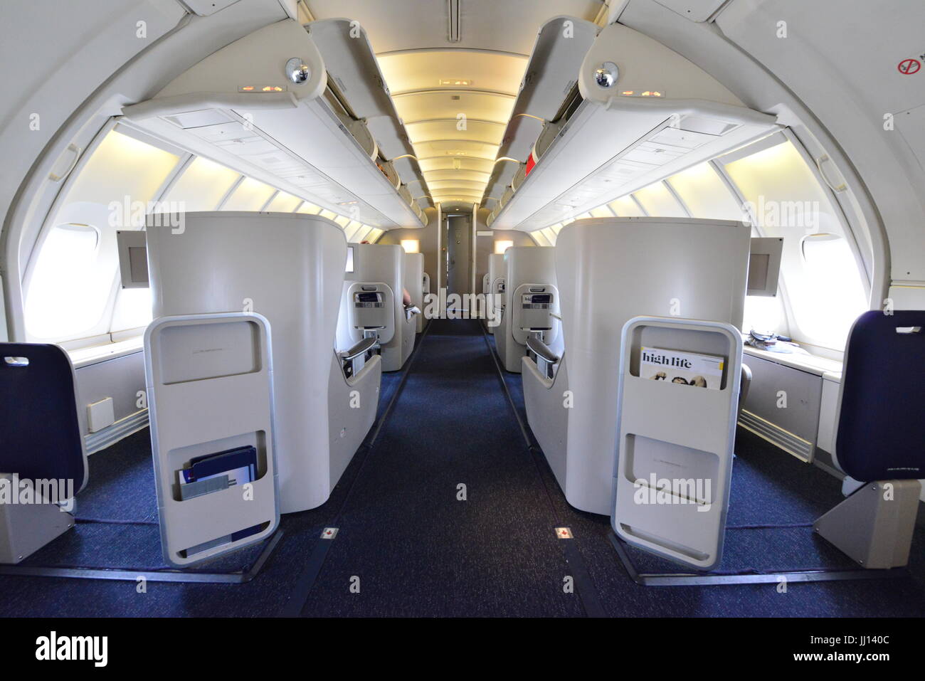 Inside the Bubble of a Boeing 747-400 Stock Photo