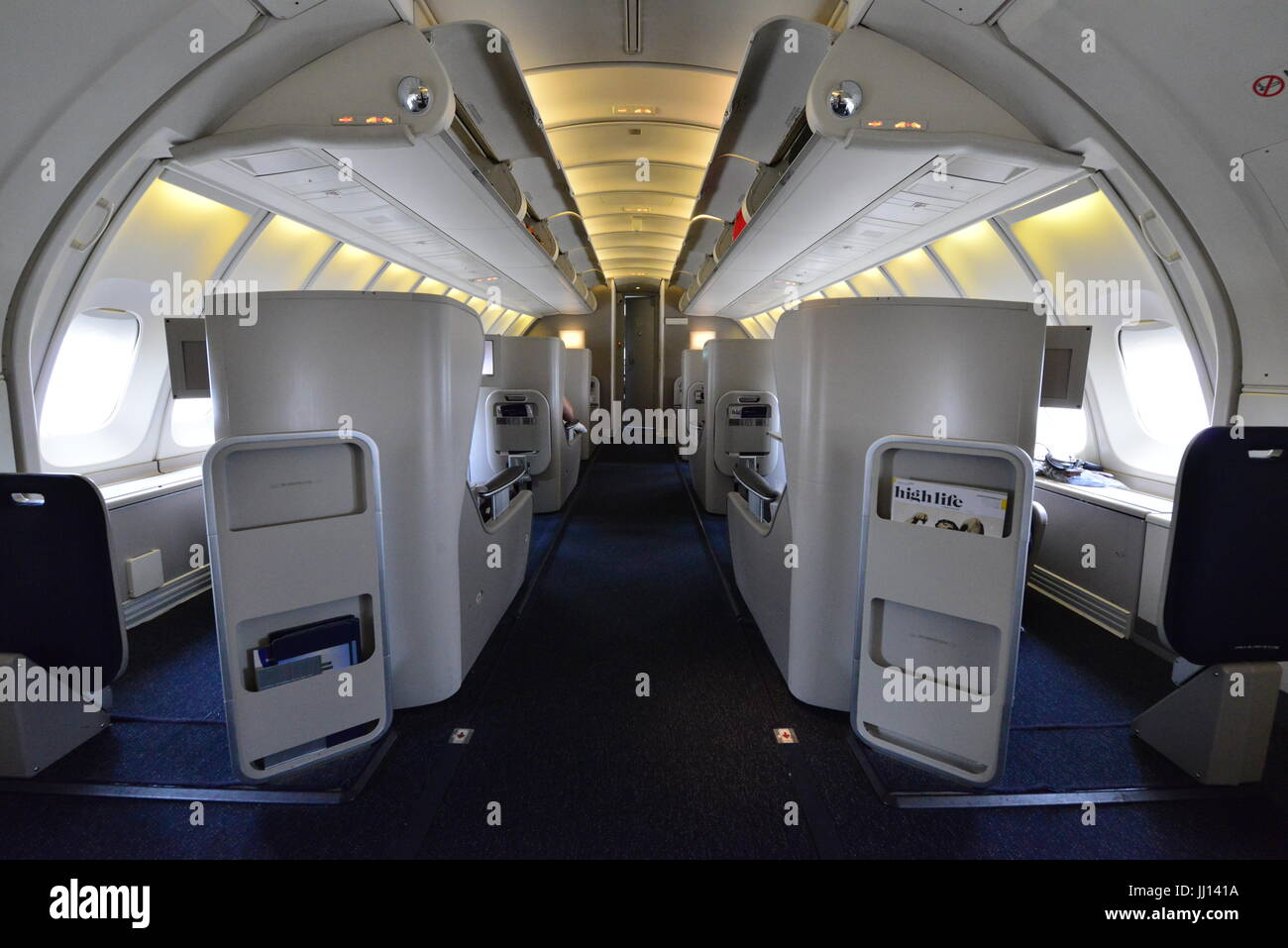 Inside the Bubble of a Boeing 747-400 Stock Photo