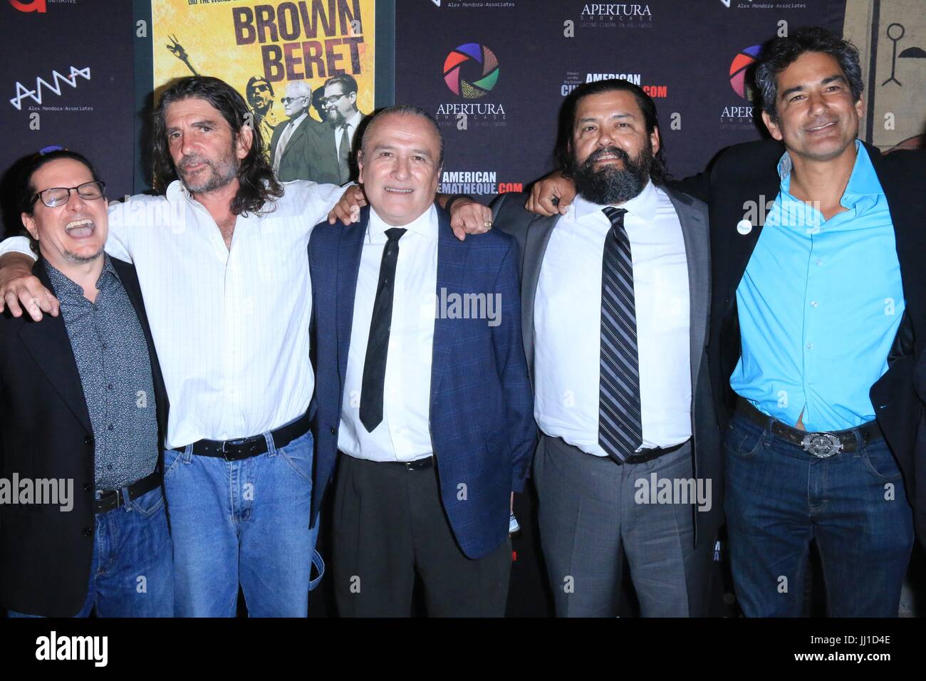 Hollywood Screening of 'The Last Brown Beret' at the Egyptian Theatre on Hollywood Boulevard in Los Angeles, California.  Featuring: Christopher Long, David Castro, Del Zamora, Daniel E. Mora, Randy Vasquez Where: Los Angeles, California, United States When: 14 Jun 2017 Credit: WENN.com Stock Photo