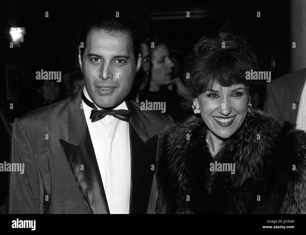 Freddie Mercury with Anita Dobson. Stock Photo