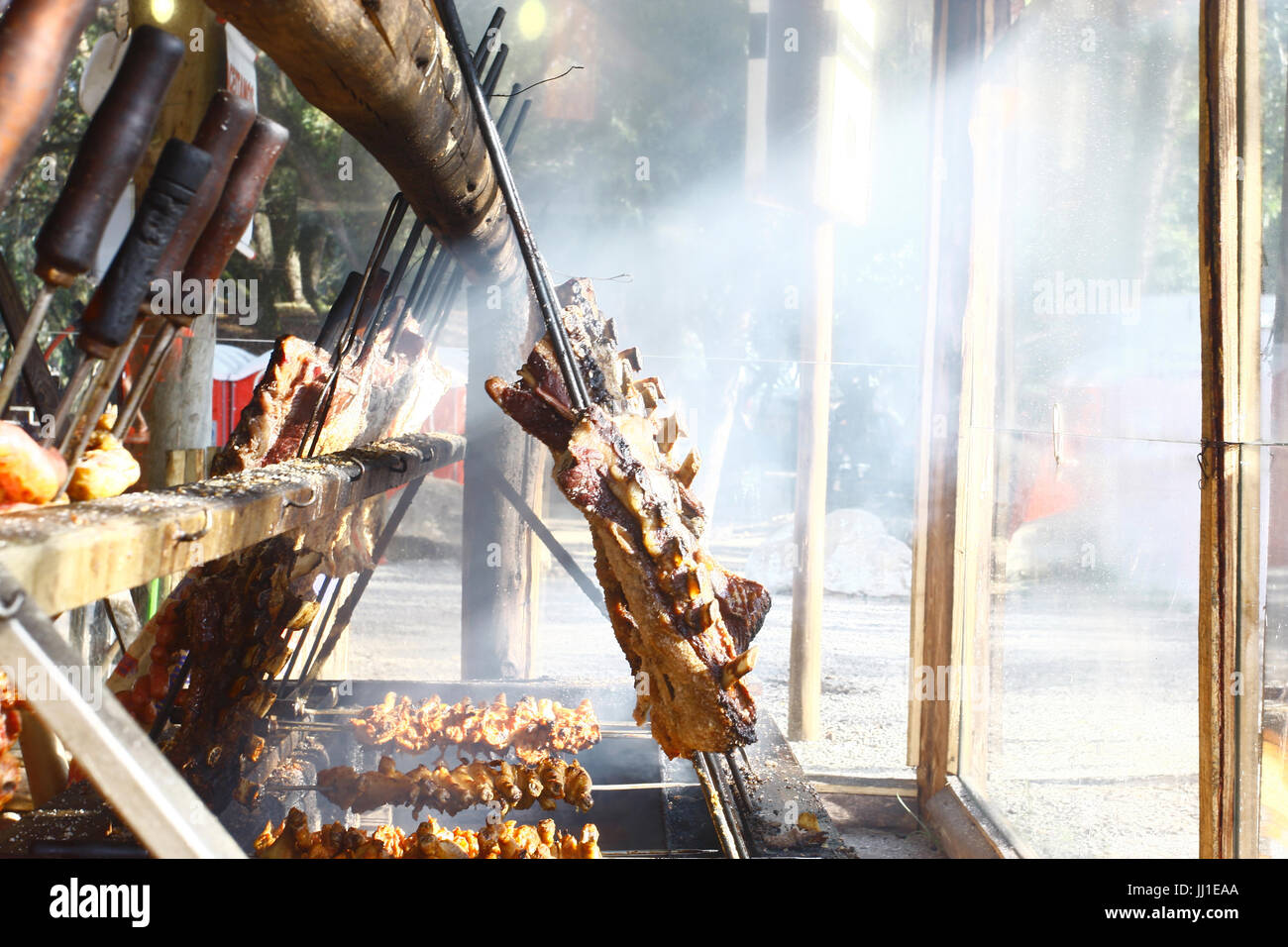 Barbecue grill,, Porto Alegre, Rio Grande do Sul, Brazil Stock Photo