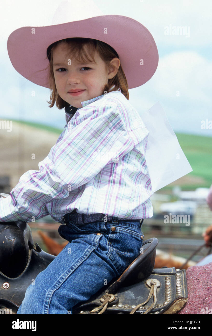 Young cowgirl, Colfax Jr. Rodeo, Colfax, Washington Stock Photo Alamy