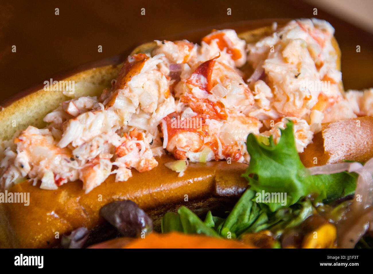 Lobster Roll, The Nantucket Lobster Trap Restaurant, Nantucket, MA, USA Stock Photo
