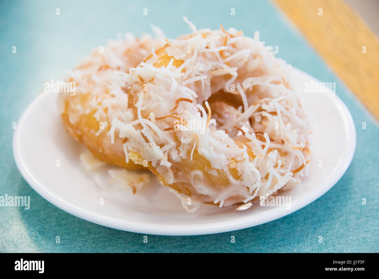 Famous coconut conuts at Downyflake Restaurant, Nantucket Island, MA