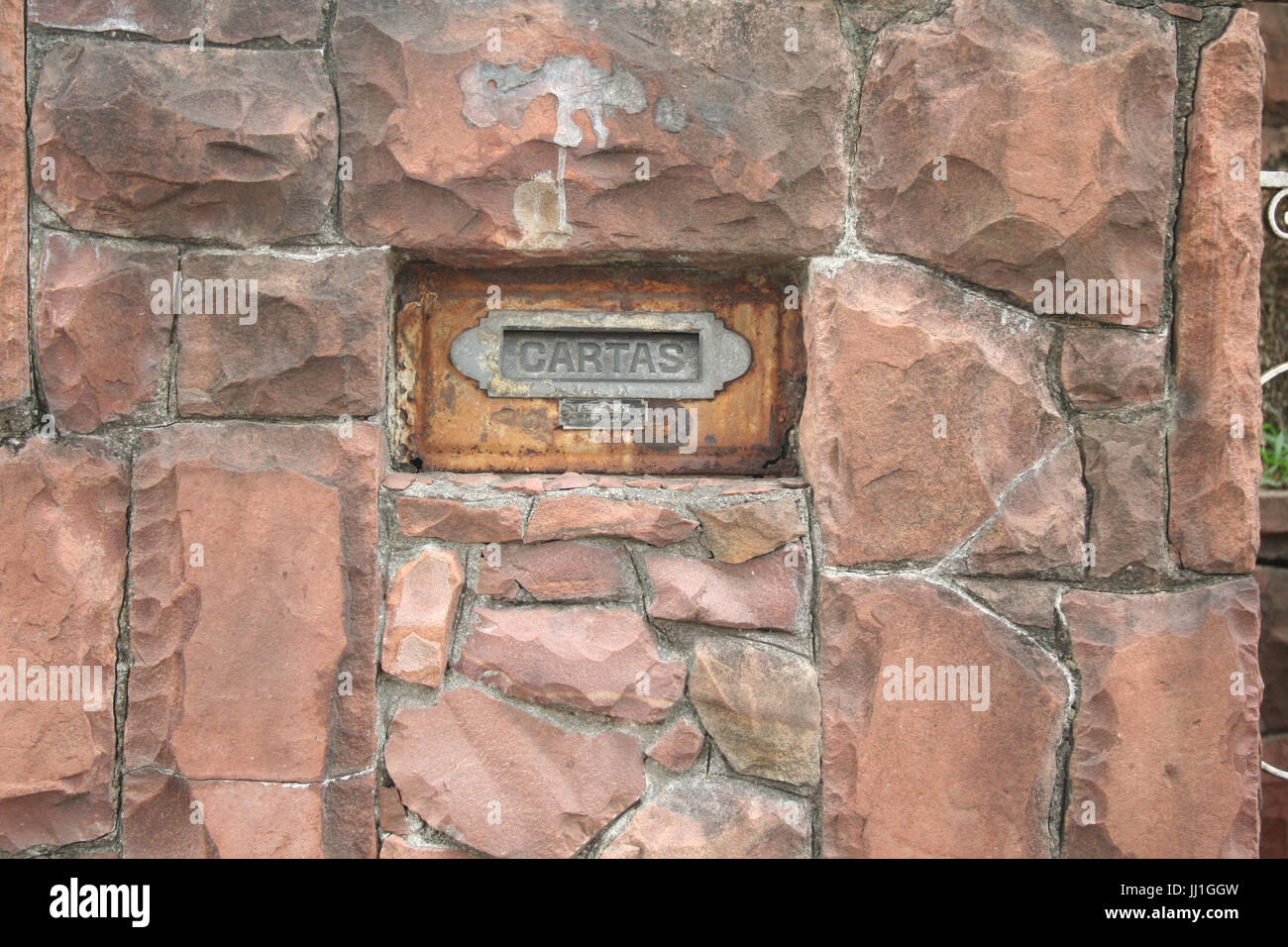 Stone, mailbox, São Paulo, Brazil Stock Photo Alamy