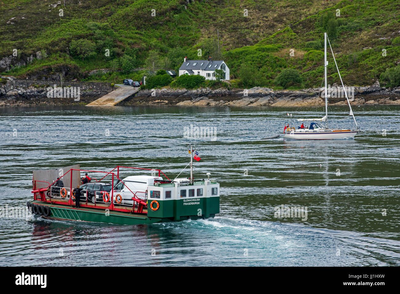 MV Glenachulish, turntable ferry operating a summer service between