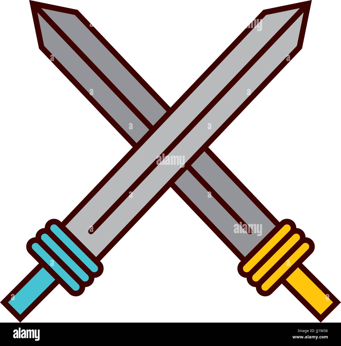 Crossed Swords Icon Isolated Vector Sign Symbol Stock Illustration -  Download Image Now - Ancient, Castle, Clip Art - iStock