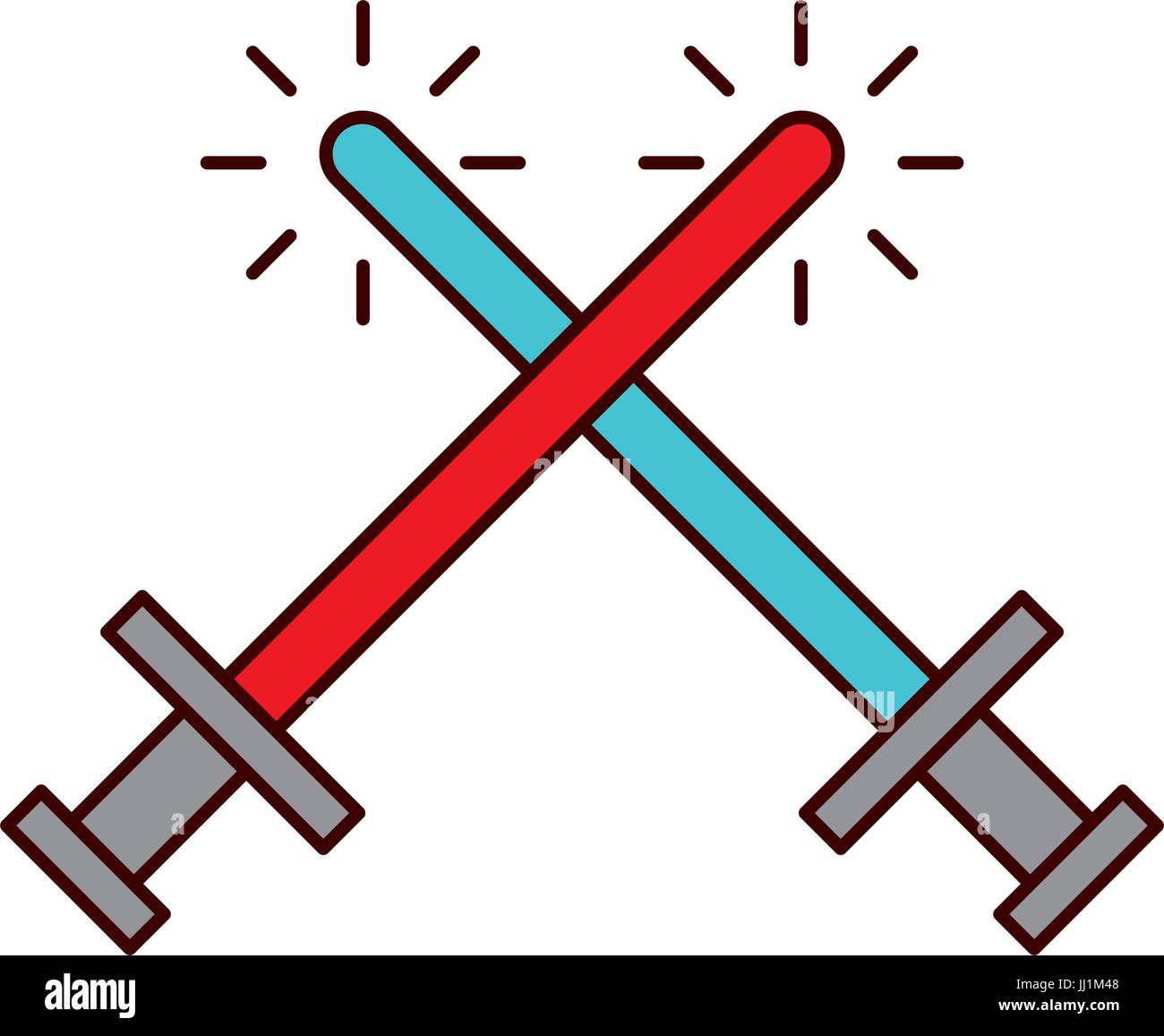 sword weapon warrior game vector illustration design Stock Vector Image ...