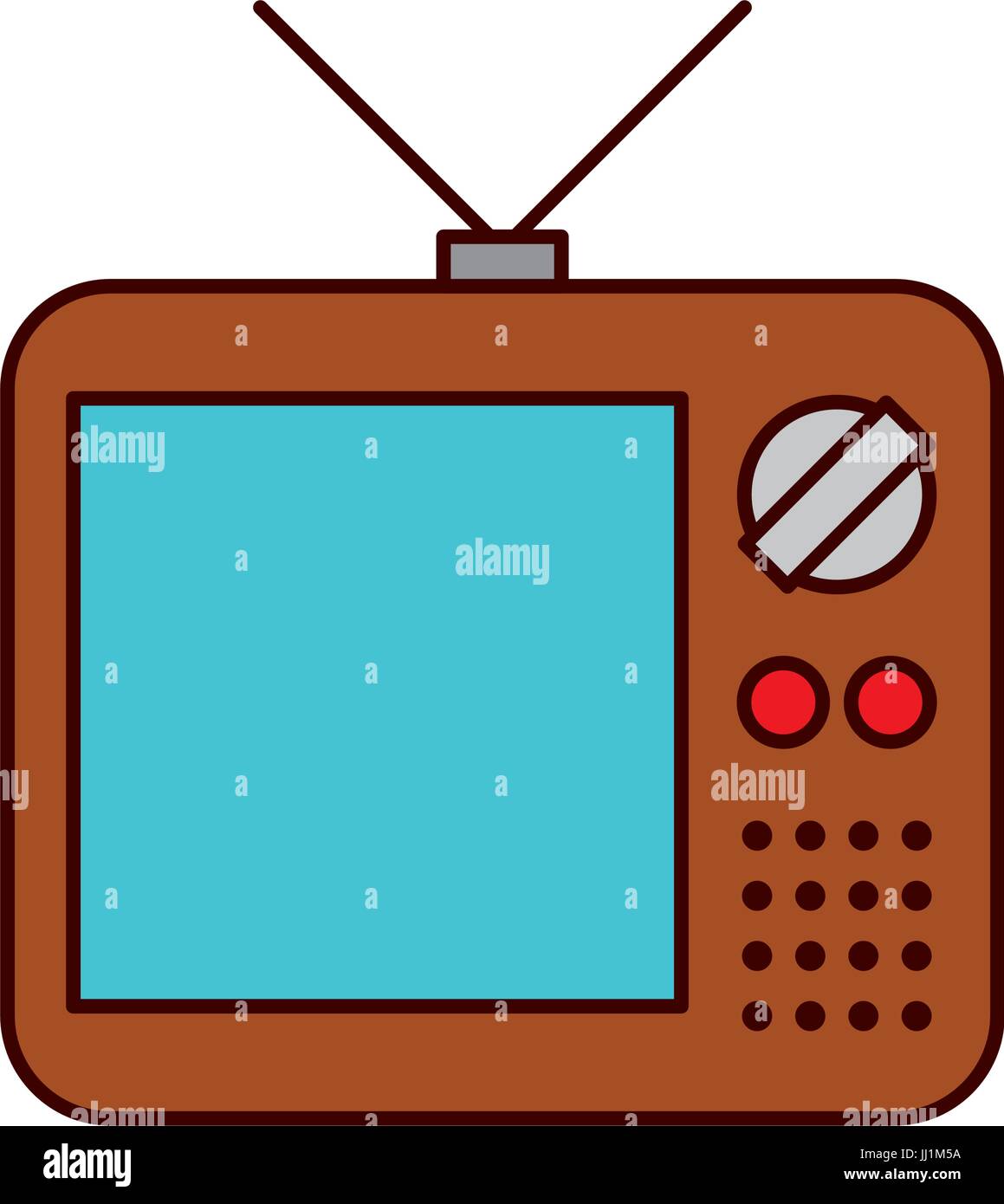 old tv isolated icon vector illustration design Stock Vector Image ...