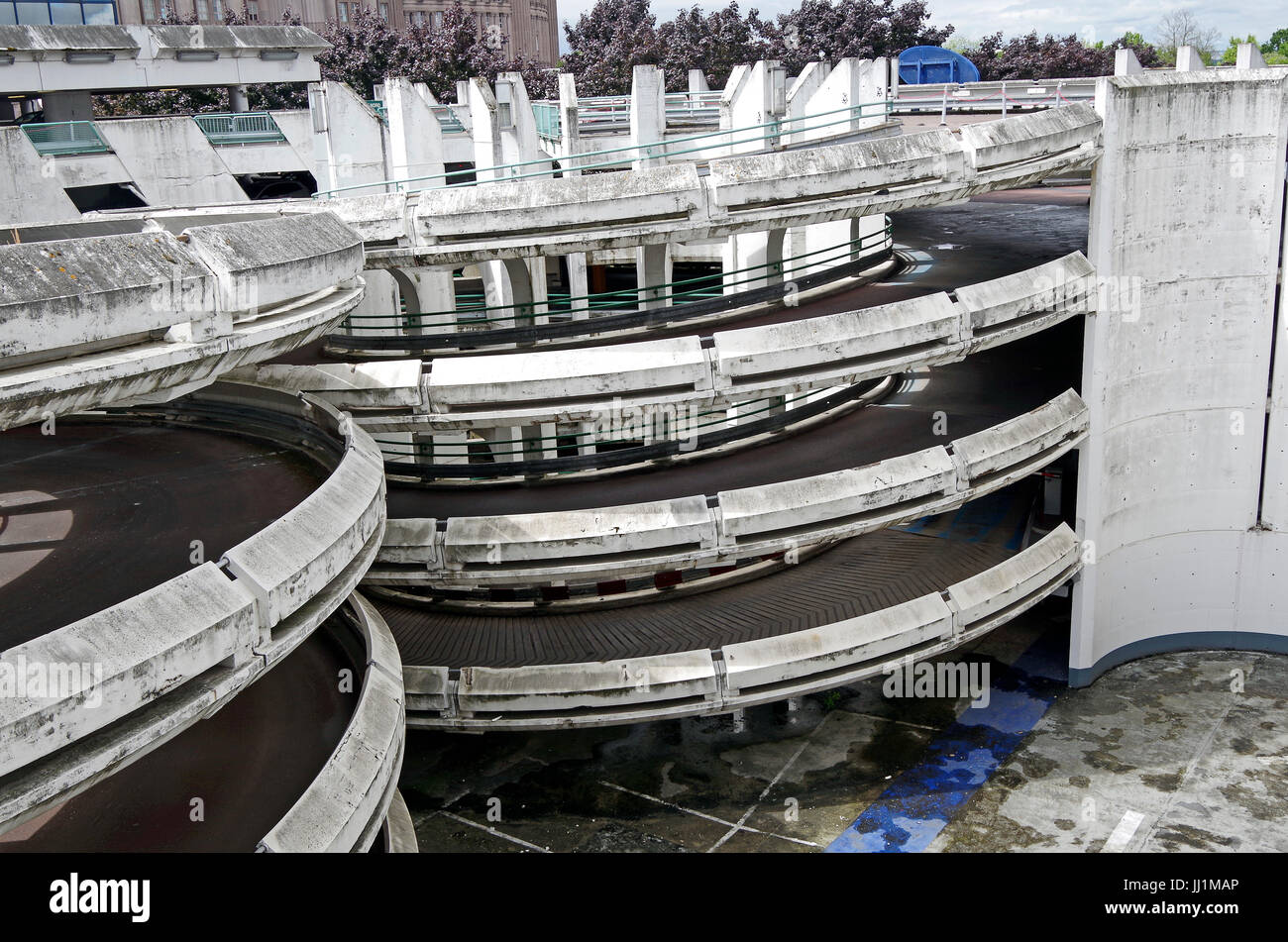 Multi-storey car park, Noisy-le-Grand,  93160 Noisy-le-Grand, Marne la Vallée, Ile de France Stock Photo