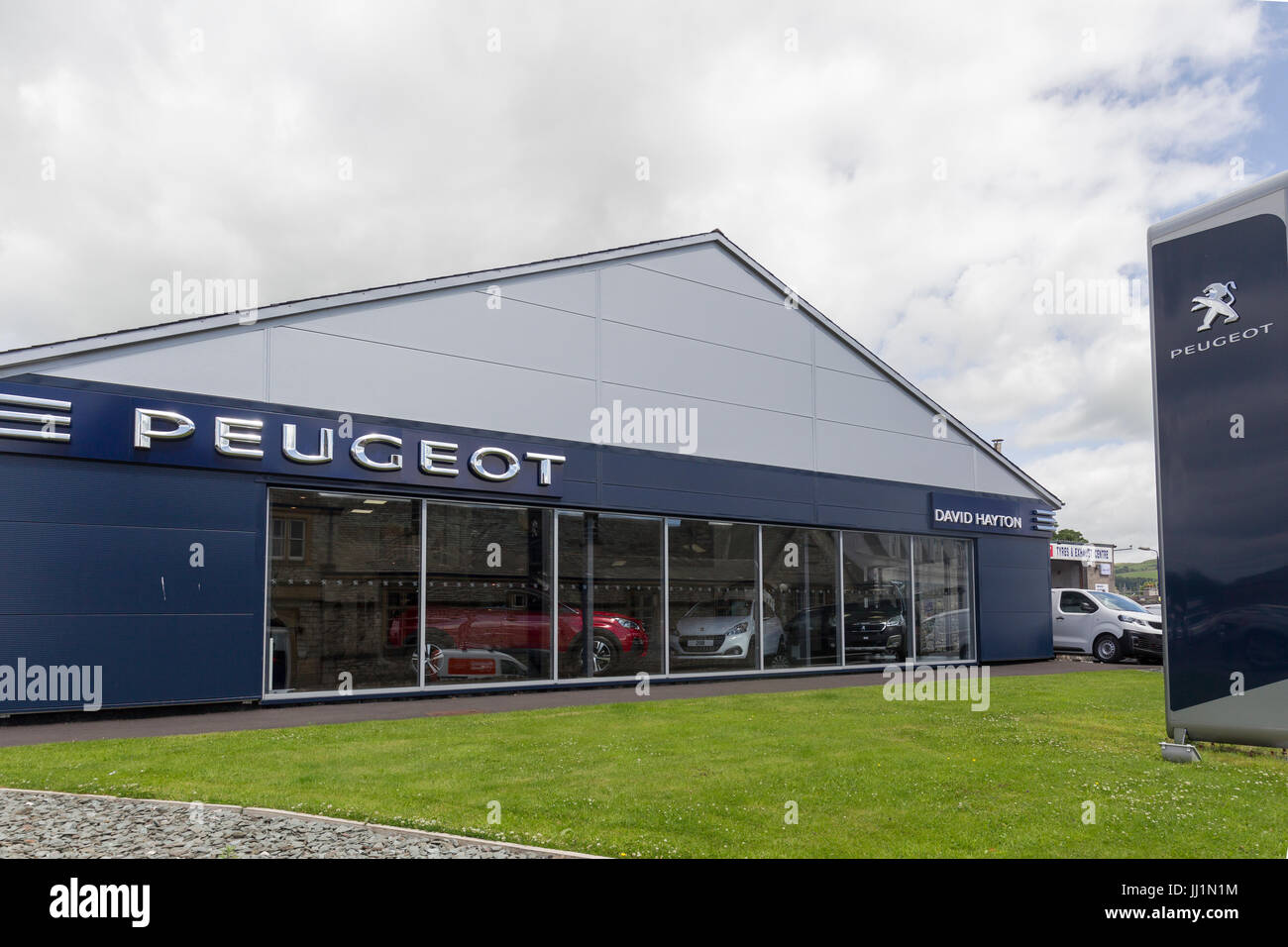 David Hayton Peugeot dealer Kendal Stock Photo Alamy