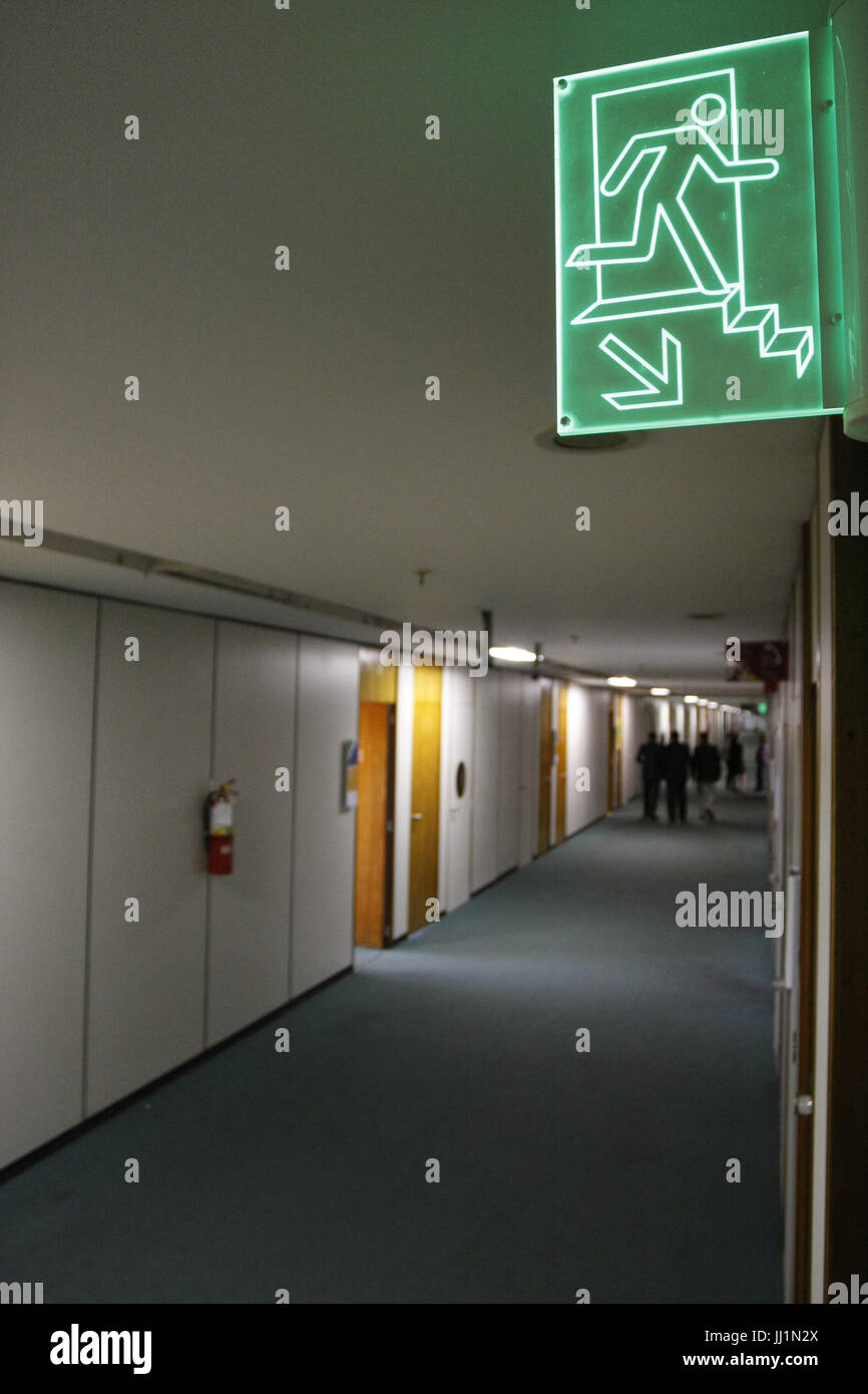 Corridor, rooms, Federal district, Brasília, Brazil Stock Photo
